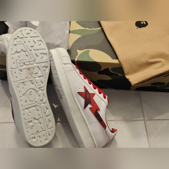 Bape Sta Red Sneakers -NWT - Picture 6 of 7